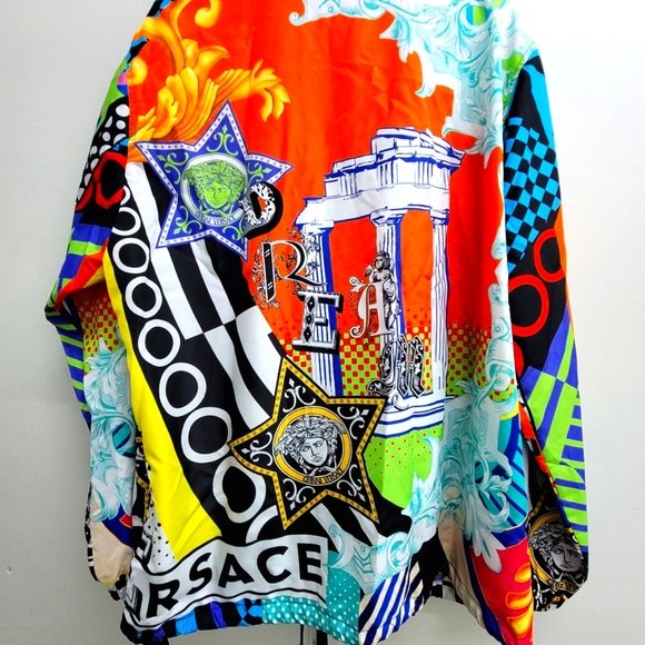 Versace Multicolor Men silk shirt US size 48 - Picture 3 of 4